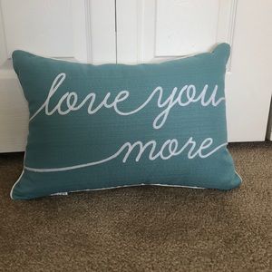 Tiffany Blue Love You More Pillow